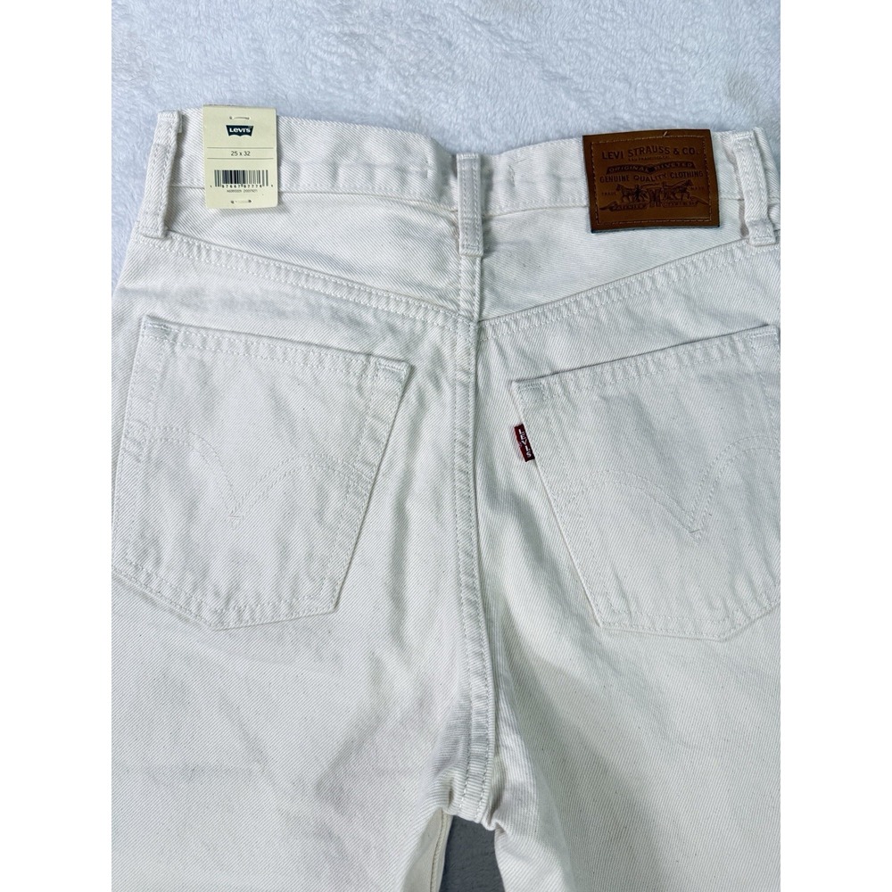 Levi's Ribcage Wide Leg Jeans Womens 25 High Rise Premium Denim Ivory White NWT - Picture 4 of 13
